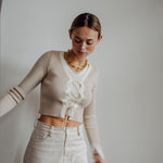 Essential Rib Knit - Beige/Creme
