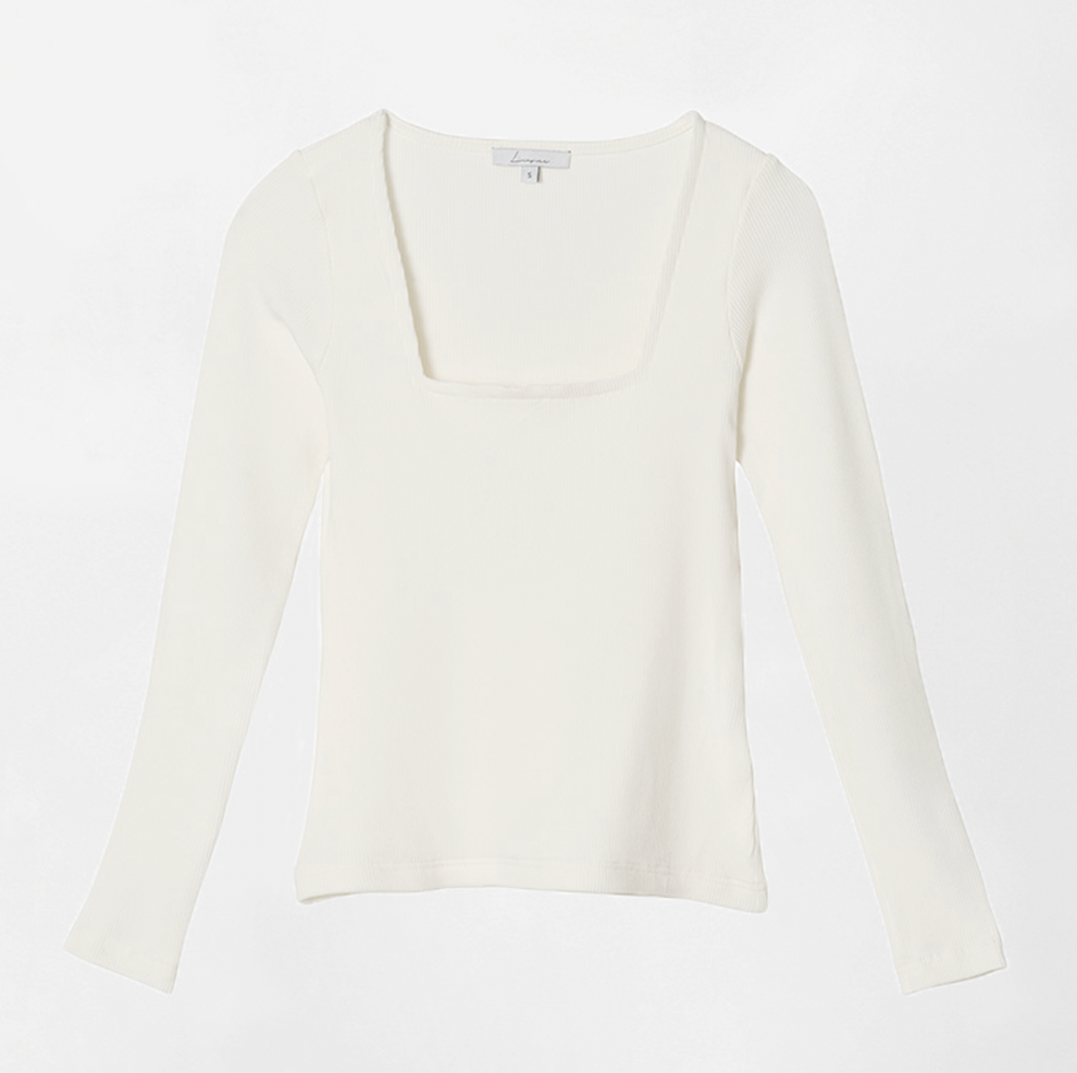
            
                Load image into Gallery viewer, Liapure Rib Longsleeve - white
            
        
