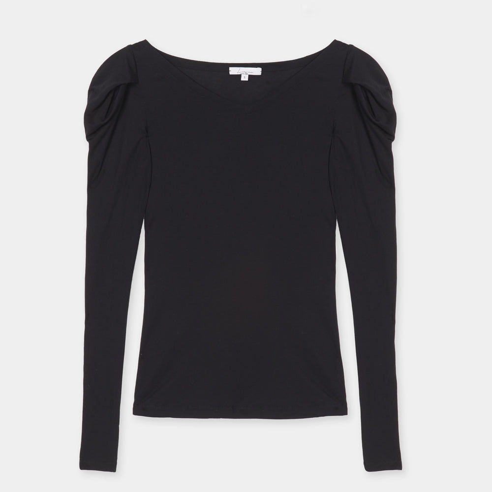 Liapure Atelier Puffy Sleeve Top - black