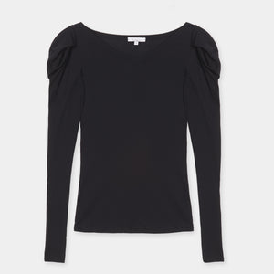 Liapure Atelier Puffy Sleeve Top - black