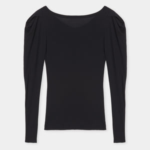 Liapure Atelier Puffy Sleeve Top - black