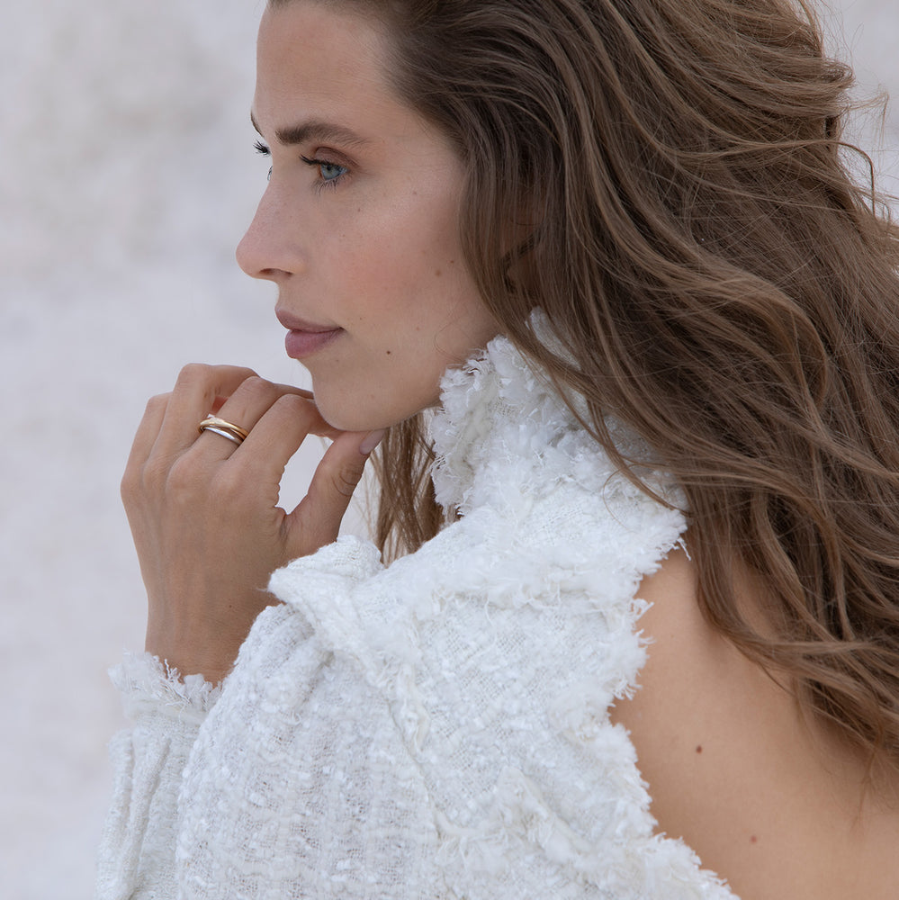 Liapure Atelier / Tailormade* - Backless Flower Blouse Bouclé