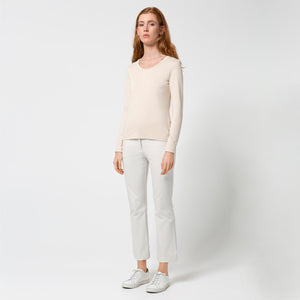 Liapure Rounded V-Neck Longsleeve