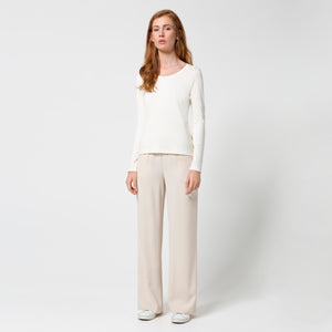 Liapure Rounded V-Neck Longsleeve