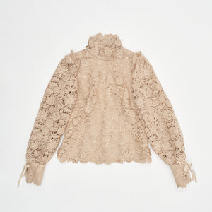 Liapure Atelier / Tailormade* - 'Backless' Flower Blouse Lace