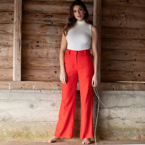 Liapure Atelier Linen Pants red
